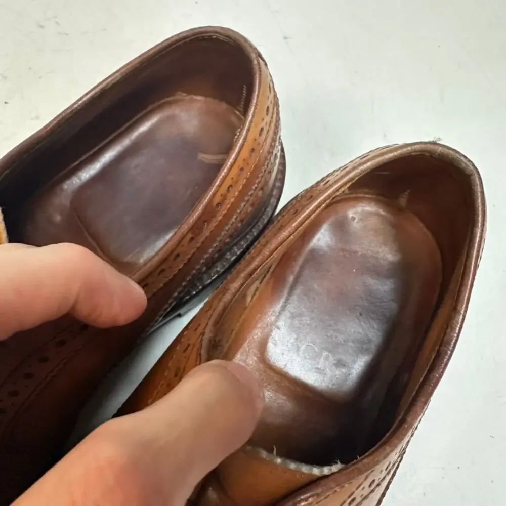RESOLED Alden 97641 Burnished Tan Calfskin Long Wing Blucher Made in USA 7.5 D